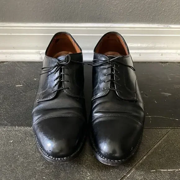 Alden 971 CalfskinStraight toe Bulcher lace up Oxford dress shoes sz 11.5